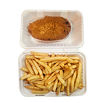 Battered Rump Steak (h) 